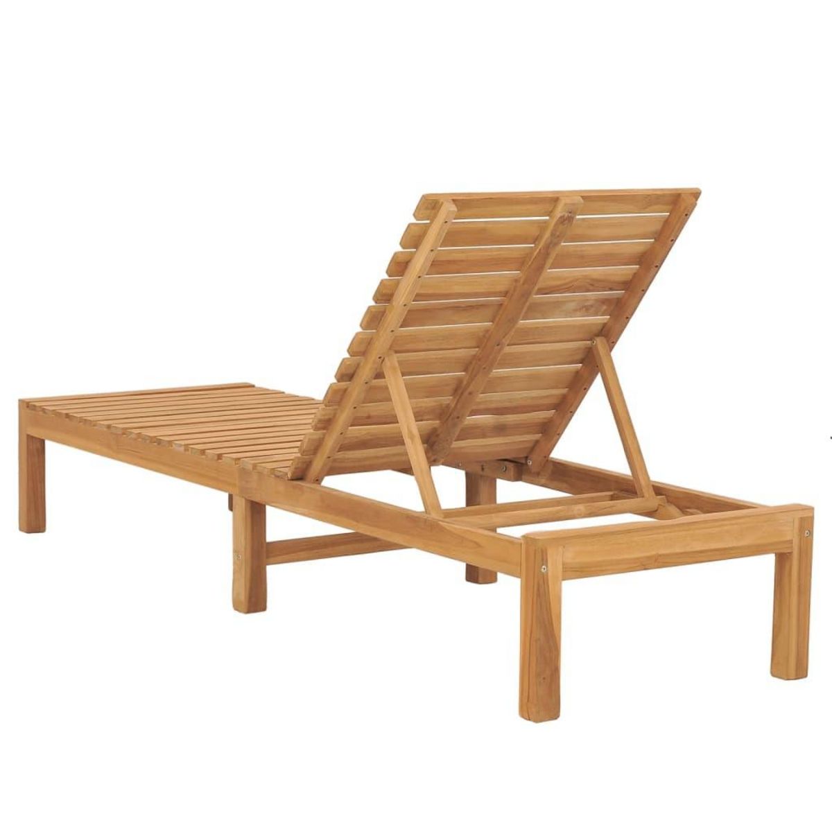 VIDAXL Chaise longue bois de teck solide