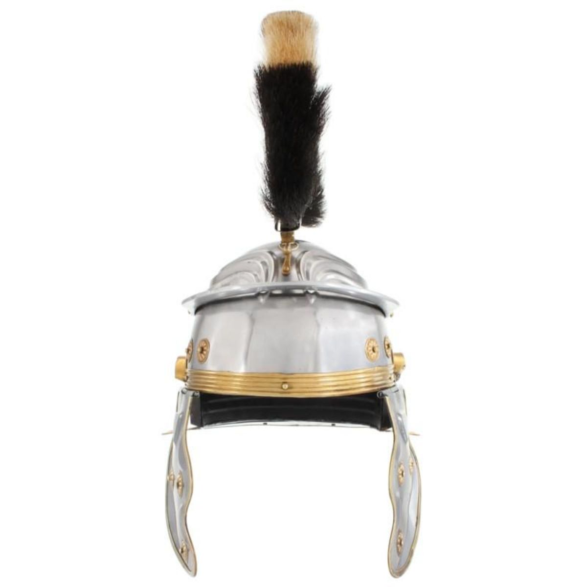 VIDAXL Casque de soldat romain antique pour GN Argenté Acier