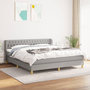 Voir la diapositive 2 : VIDAXL Sommier a lattes de lit avec matelas Gris clair 180x200cm Tissu