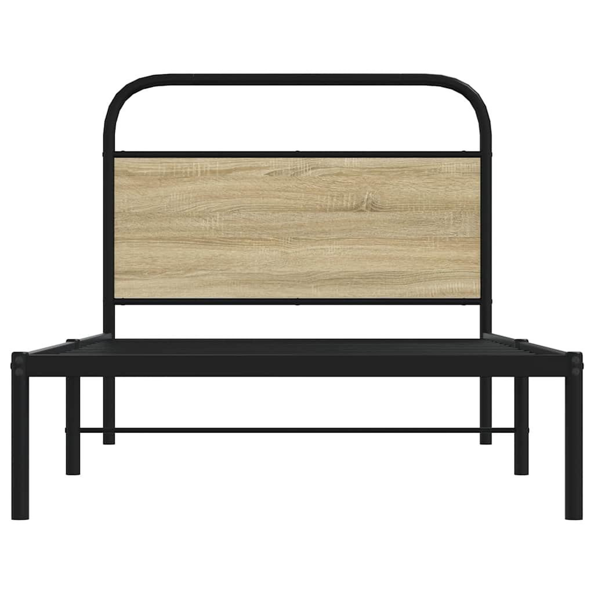 Voir la diapositive 4 : VIDAXL Cadre de lit sans matelas 90x200cm chene sonoma bois ingenierie