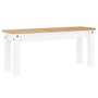 Voir la diapositive 2 : VIDAXL Banc a manger Panama blanc 105x30x45 cm bois massif de pin