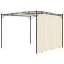 Voir la diapositive 4 : VIDAXL Belvedere de jardin avec rideau lateral 3x3x2,25 m Creme