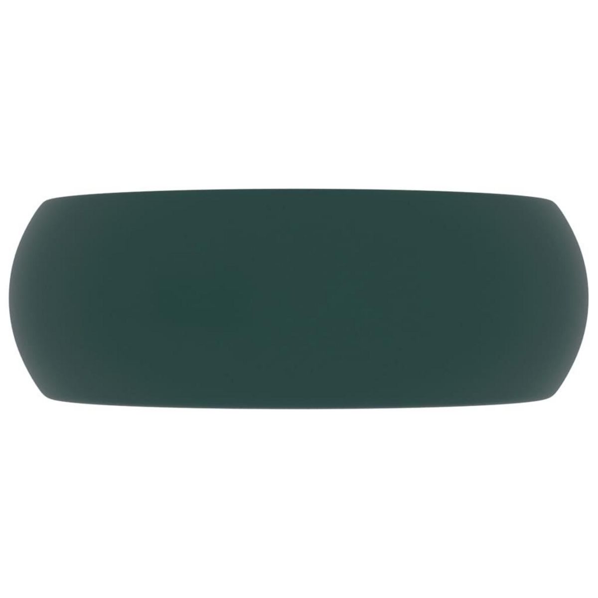 VIDAXL Lavabo rond de luxe Vert fonce mat 40x15 cm Ceramique
