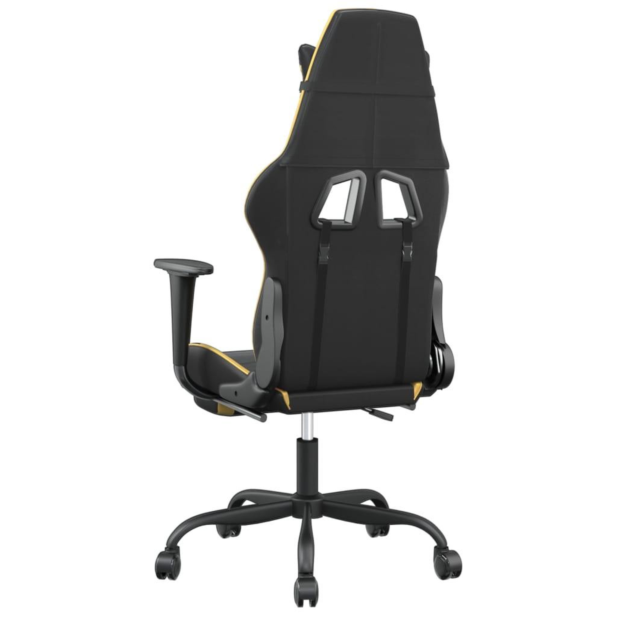 Voir la diapositive 5 : VIDAXL Chaise de jeu avec repose-pied Noir et dore Similicuir
