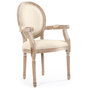 Voir la diapositive 2 : Paris Prix Lot de 2 Chaises Médaillon Tissu  Versailles  95cm Beige