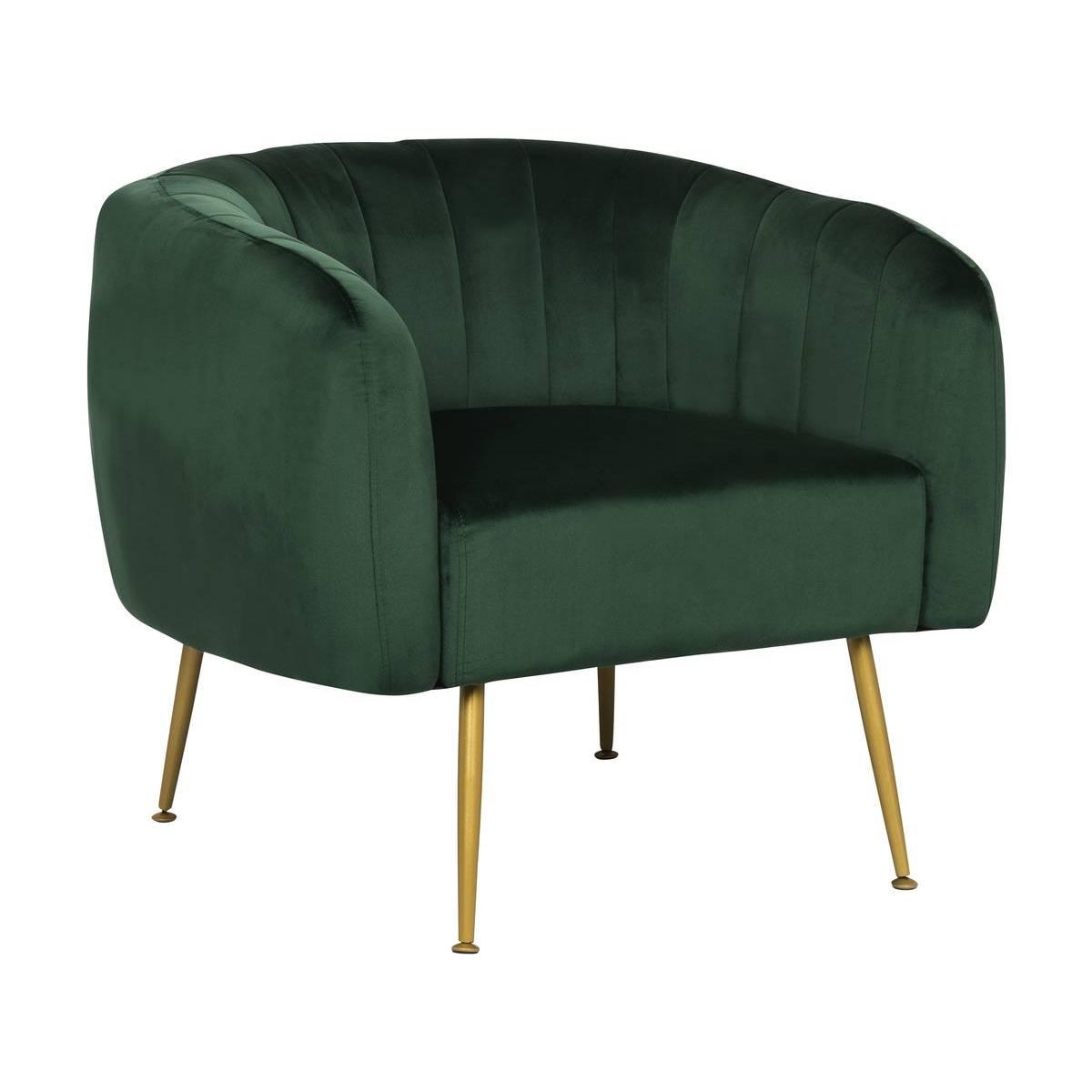 Habitat et Jardin Fauteuil en velours  Diana  - 1 place - Vert