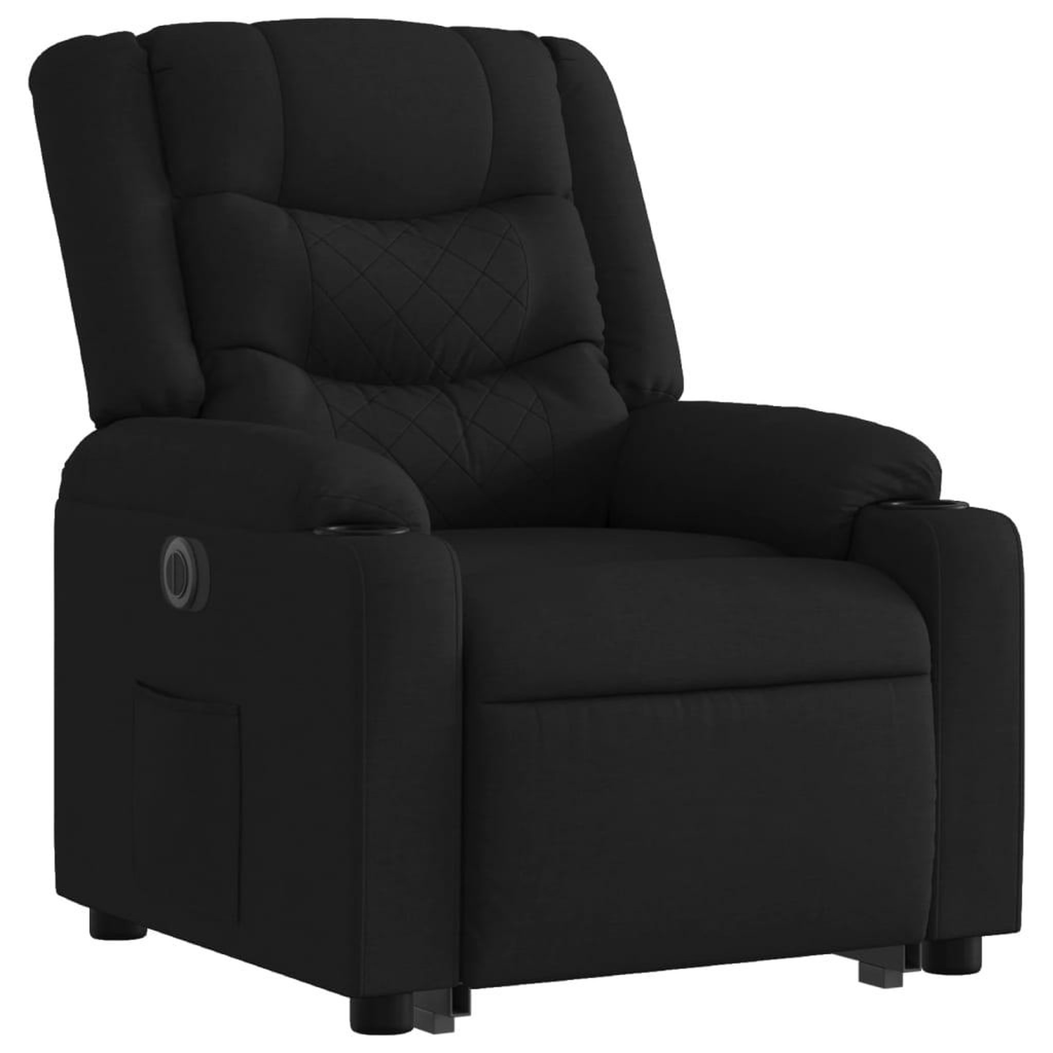 Voir la diapositive 4 : VIDAXL Fauteuil inclinable electrique noir tissu