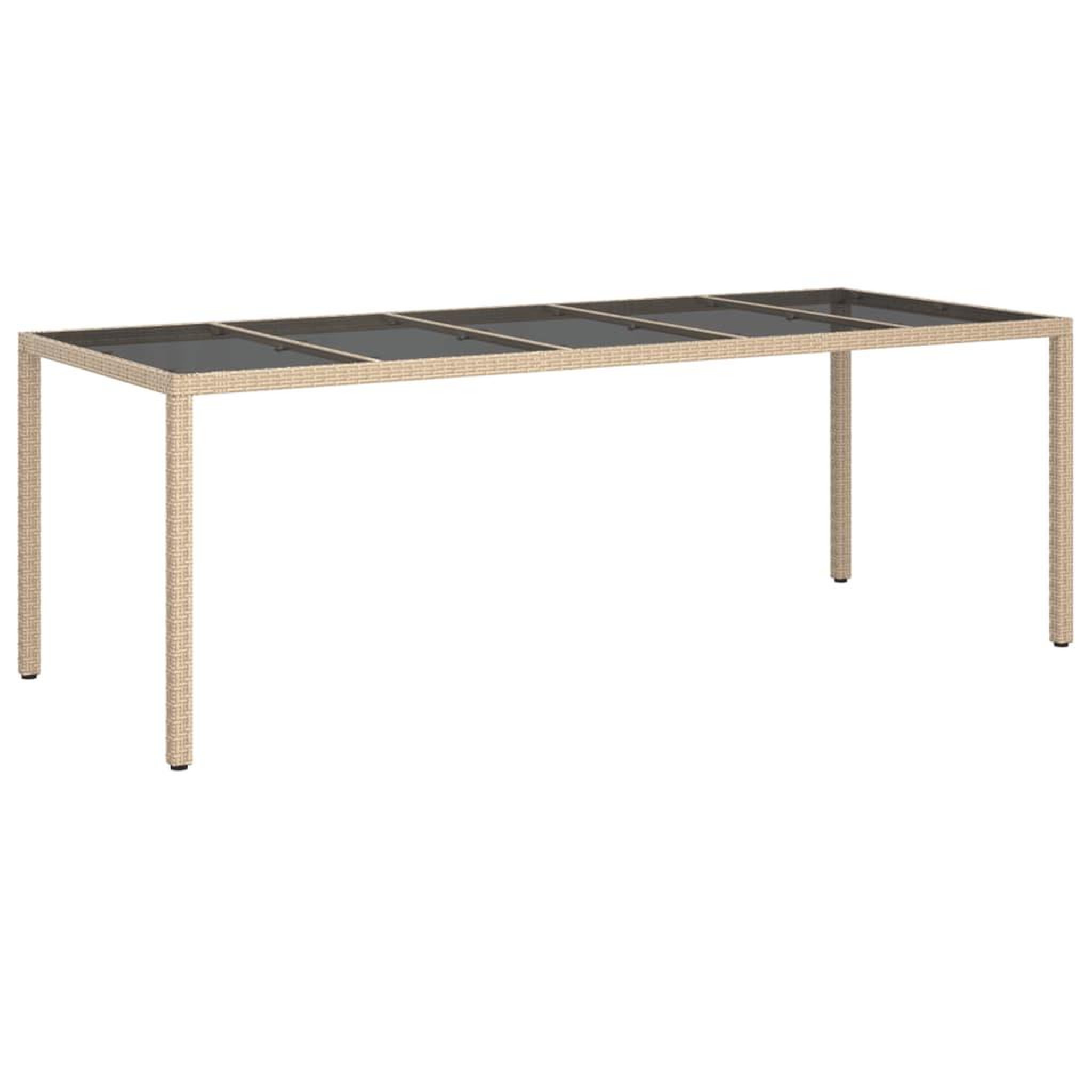 Voir la diapositive 4 : VIDAXL Ensemble a manger de jardin et coussins 9 pcs beige rotin verre