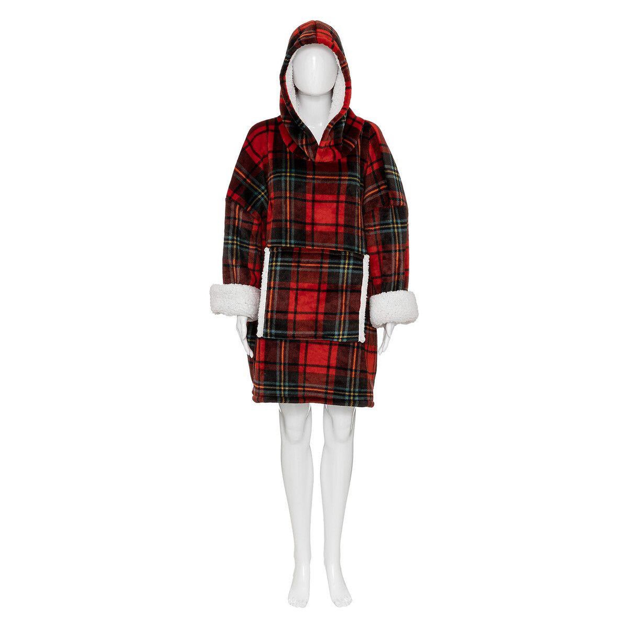 ATMOSPHERA Plaid sweat manche  flan  85x118cm tartan