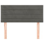 Voir la diapositive 3 : VIDAXL Tete de lit Gris fonce 90x5x78/88 cm Velours