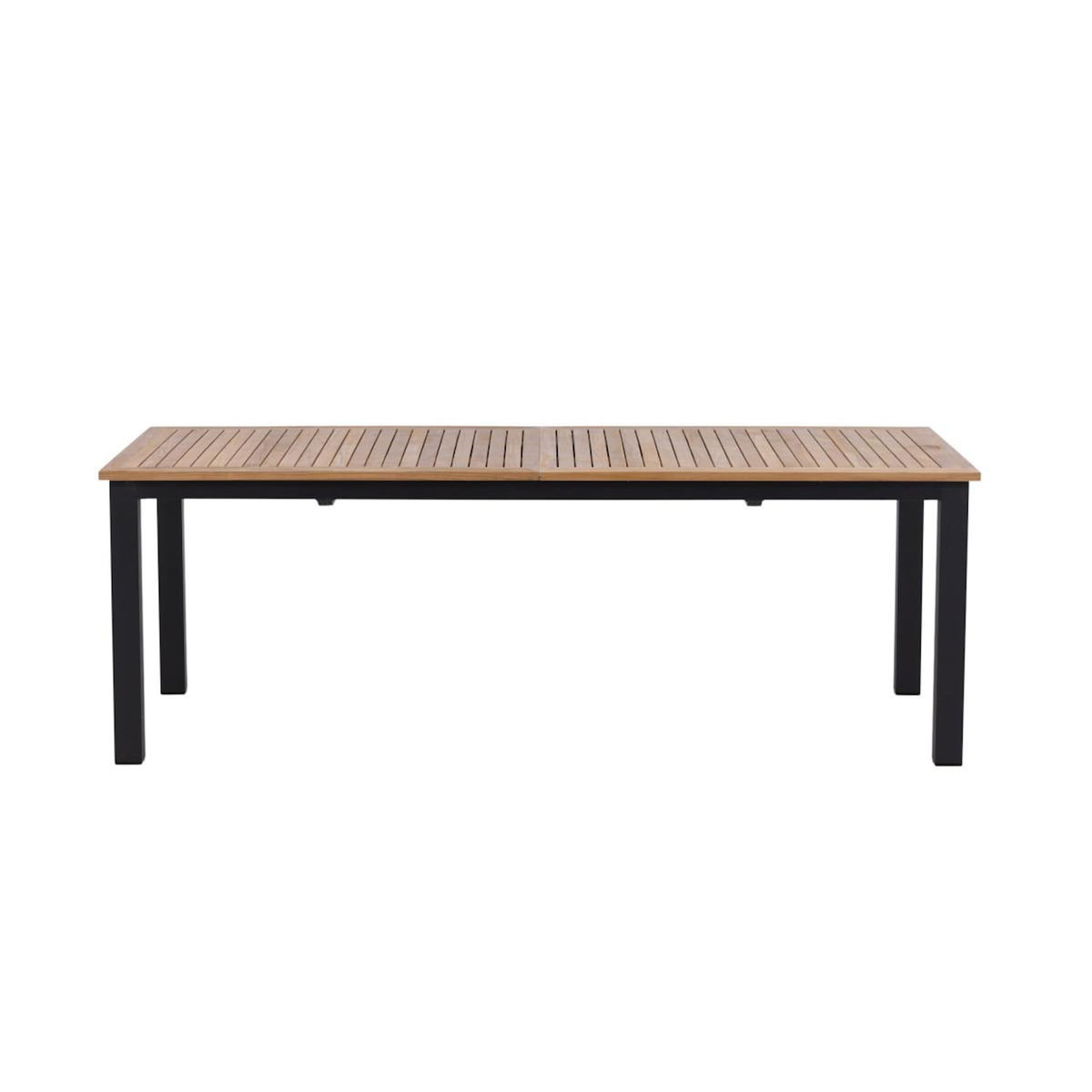 Paris Prix Table de Jardin Extensible en Teck  Panama  224-320cm Naturel & Noir
