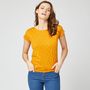 Voir la diapositive 1 : IN EXTENSO T-shirt manches courtes jaune moutarde à pois femme