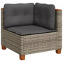 Voir la diapositive 3 : VIDAXL Salon de jardin avec coussins 10 pcs gris resine tressee