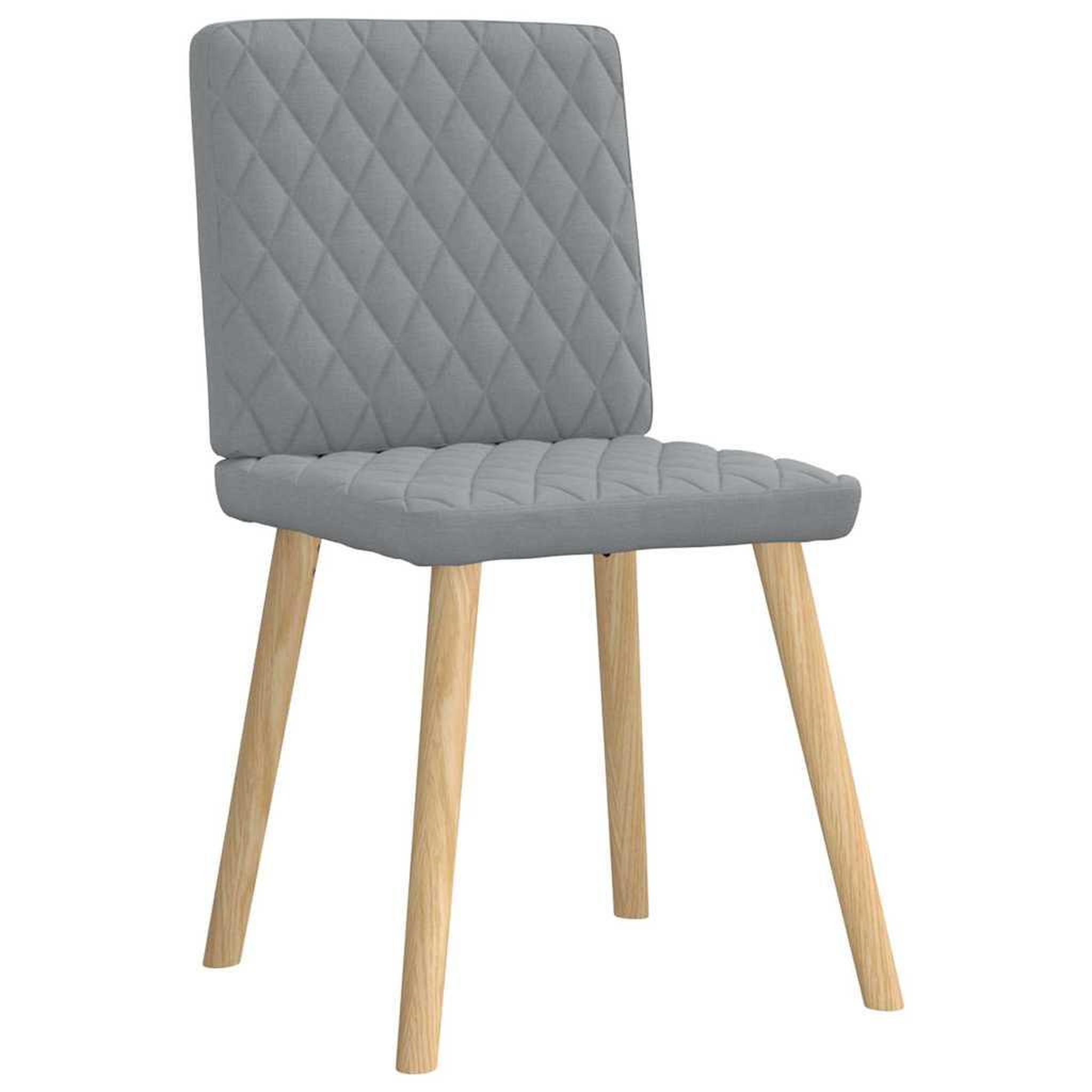 Voir la diapositive 3 : VIDAXL Chaises a manger lot de 4 gris clair tissu