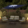 Voir la diapositive 3 : VIDAXL Parasol cantilever a LED Bleu azure 400x300 cm