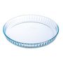 Voir la diapositive 1 : PYREX Lot moule à manque verre 26cm + moule à tarte verre 28cm