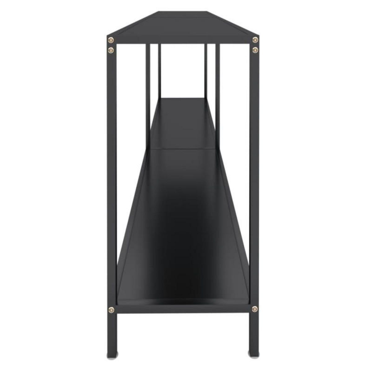 VIDAXL Table console Noir 200x35x75,5 cm Verre trempé