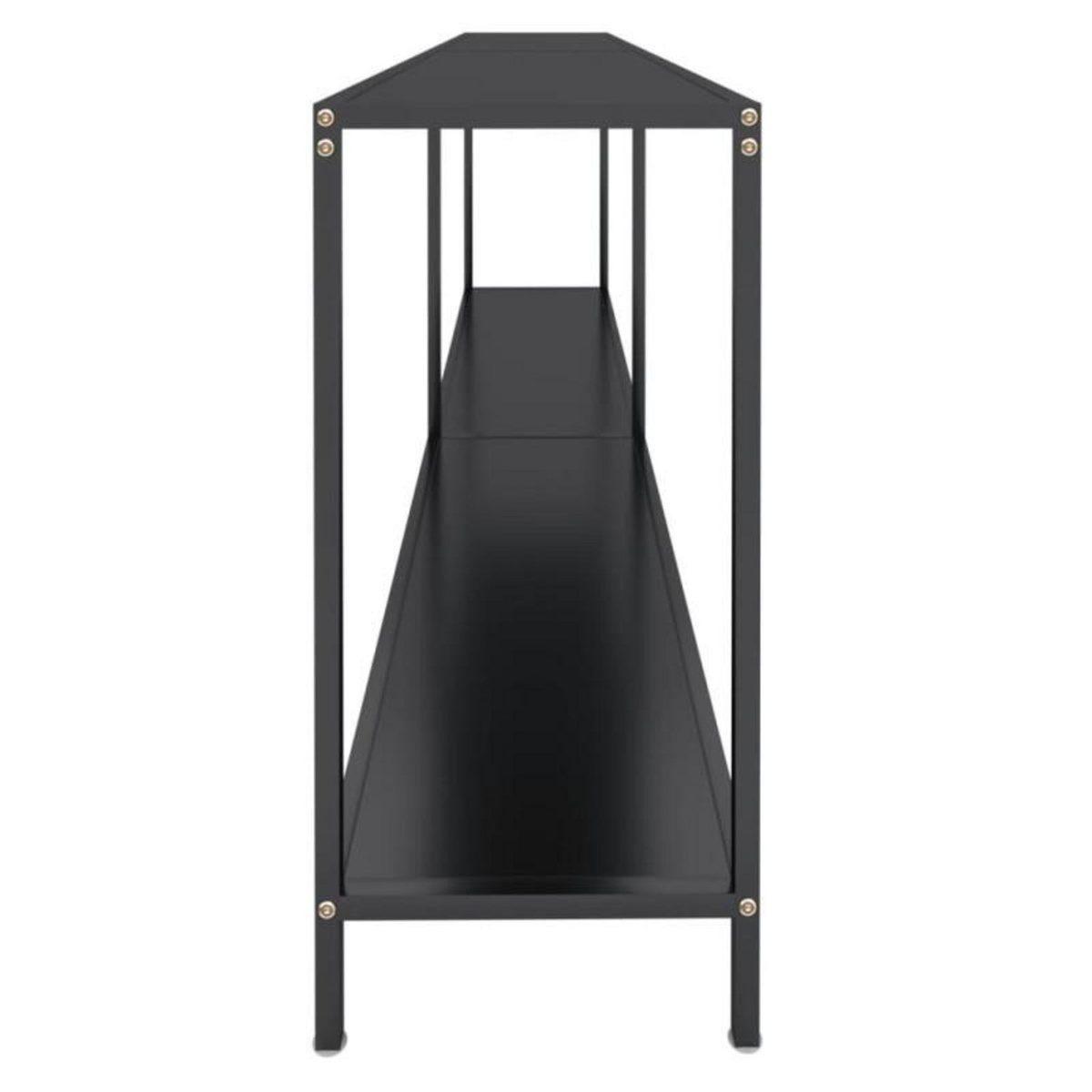 VIDAXL Table console Noir 200x35x75,5 cm Verre trempé