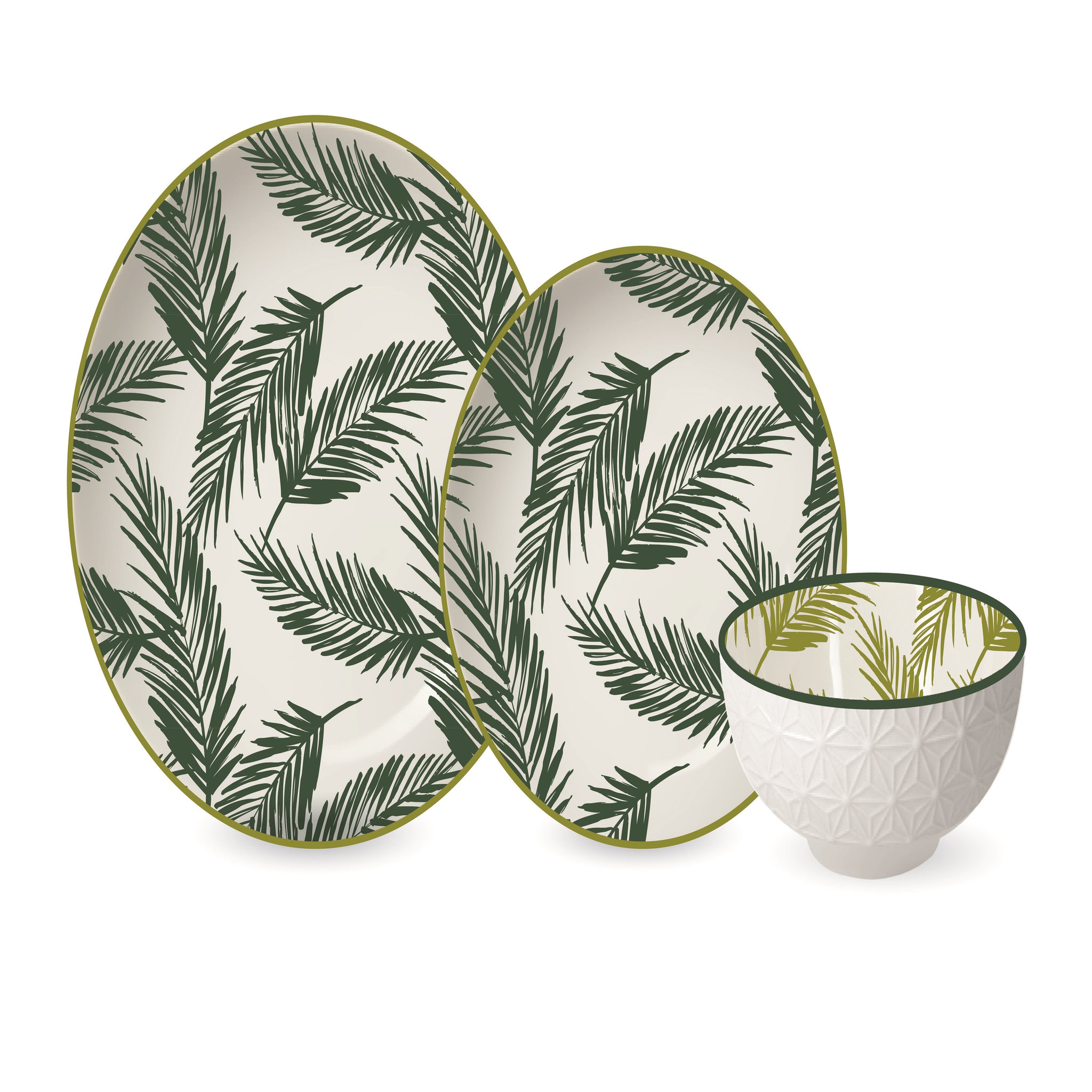 Service d'assiettes porcelaine 18 pièces