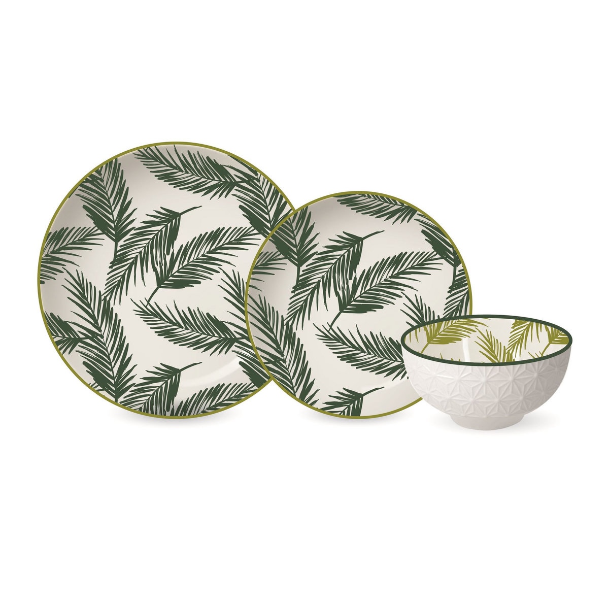 Service d'assiettes porcelaine 18 pièces