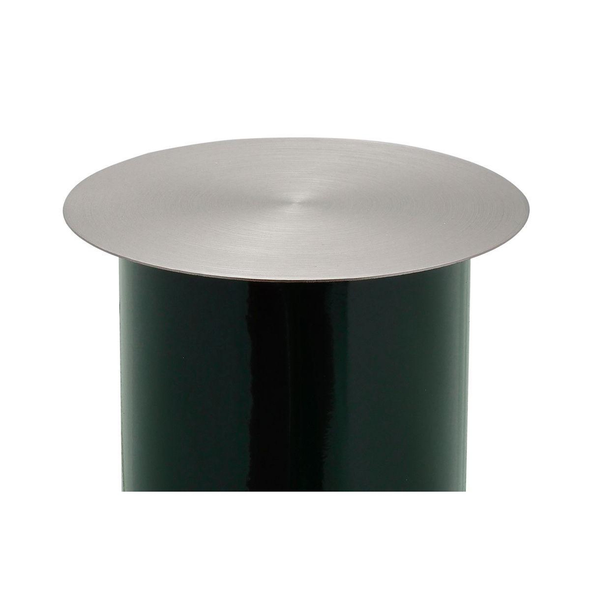 Voir la diapositive 2 : Paris Prix Bougeoir de sol  colby  40cm vert foncé & argent