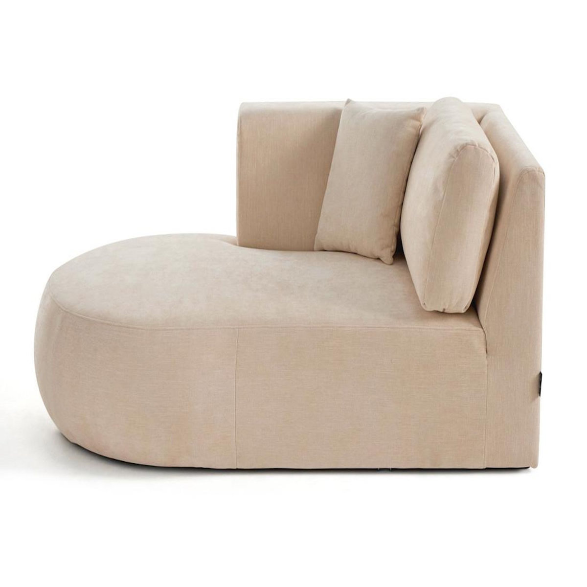 LISA DESIGN Santorini - module d'assise méridienne gauche - en tissu texturé