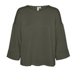 Vero Moda T Shirt Manches 3/4  Vero Moda Mocca. Coloris disponibles : Vert