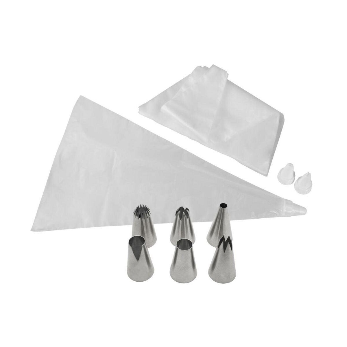 ZENKER Lot de 20 poches à douilles plastique avec douilles inox et plastique 32 cm Zenker Smart Pastry