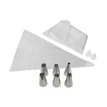 ZENKER Lot de 20 poches à douilles plastique avec douilles inox et plastique 32 cm Zenker Smart Pastry