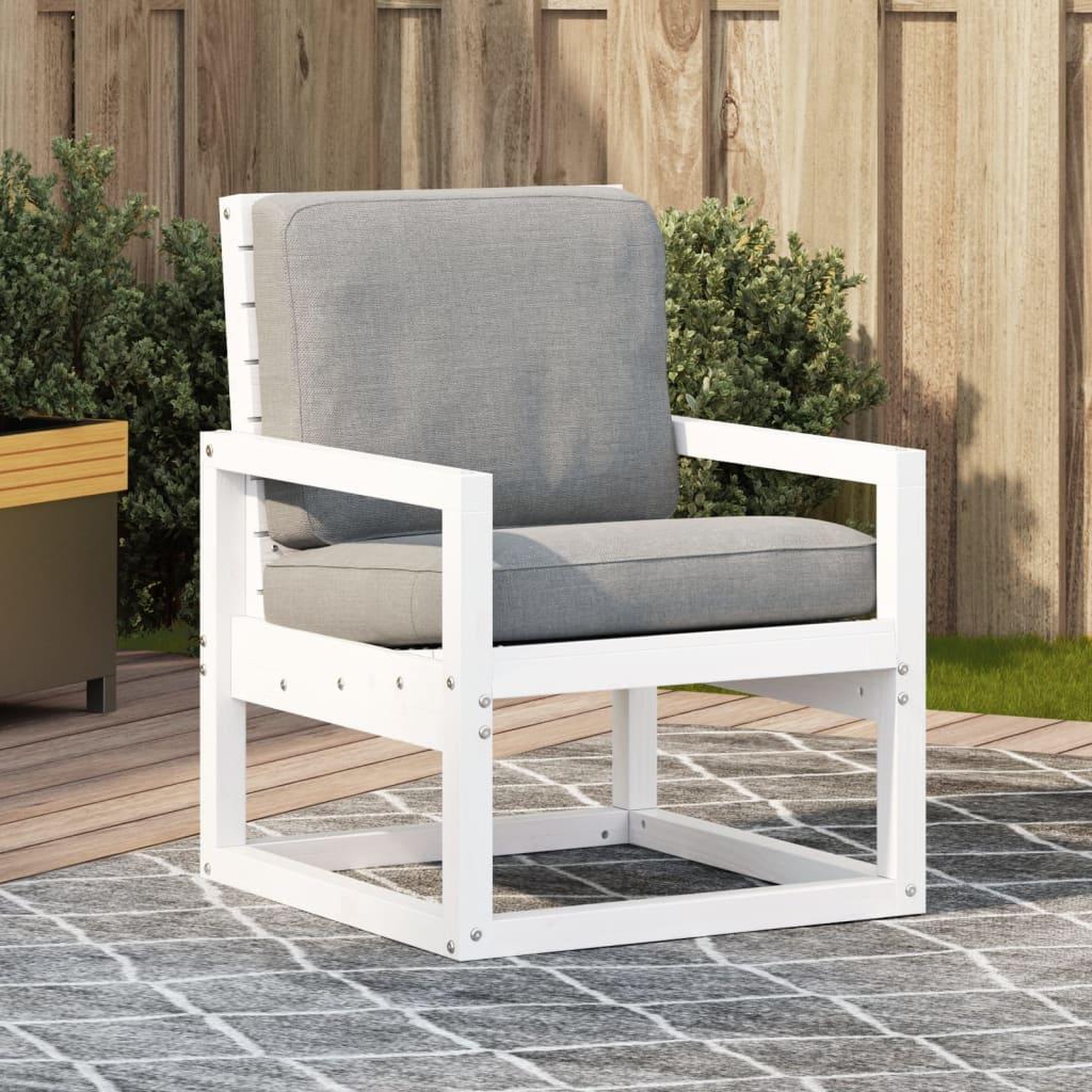 VIDAXL Chaise de jardin blanc 57,5x63x76 cm bois de pin massif