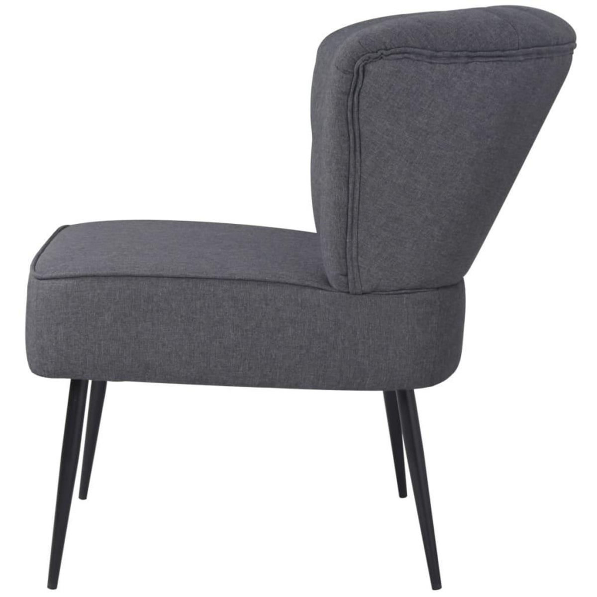 VIDAXL Chaise de cocktail gris fonce tissu