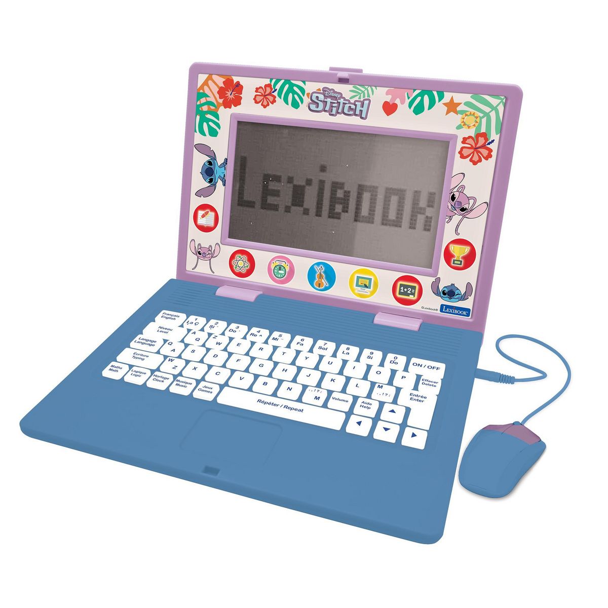 Lexibook Ordinateur portable éducatif bilingue Stitch (EN/FR)
