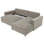 Voir la diapositive 3 : BEST MOBILIER Aurelia - canapé d'angle droit 4 places convertible avec coffre en tissu texturé
