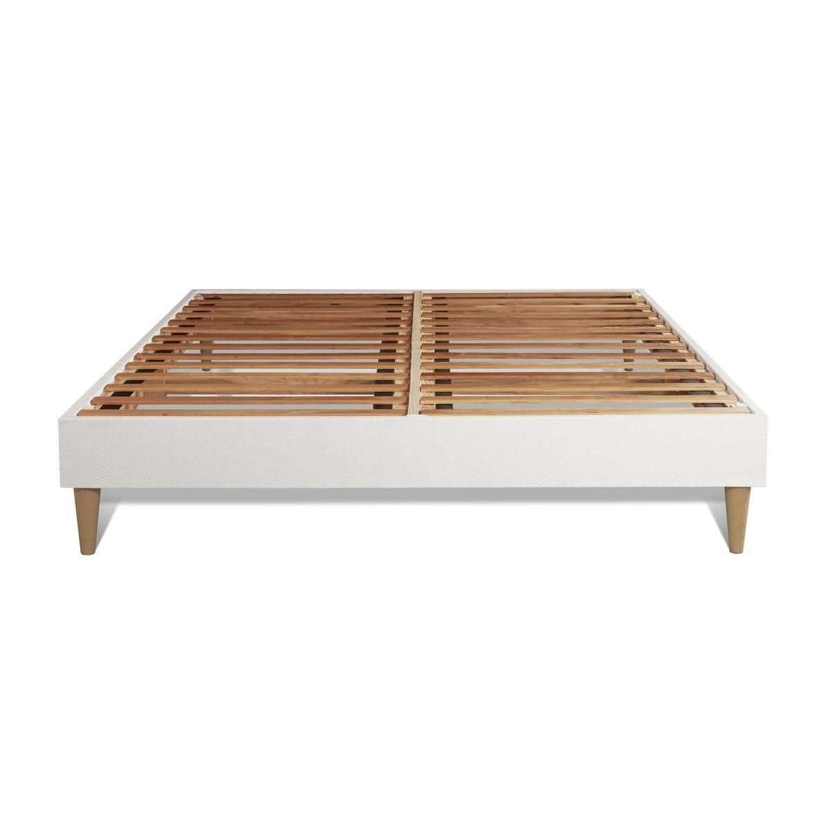 SEPTNUITS Pack matelas + sommier kit blanc Memo Luxe Ressorts ensachés + mémoire de forme + Couette + 2 oreillers
