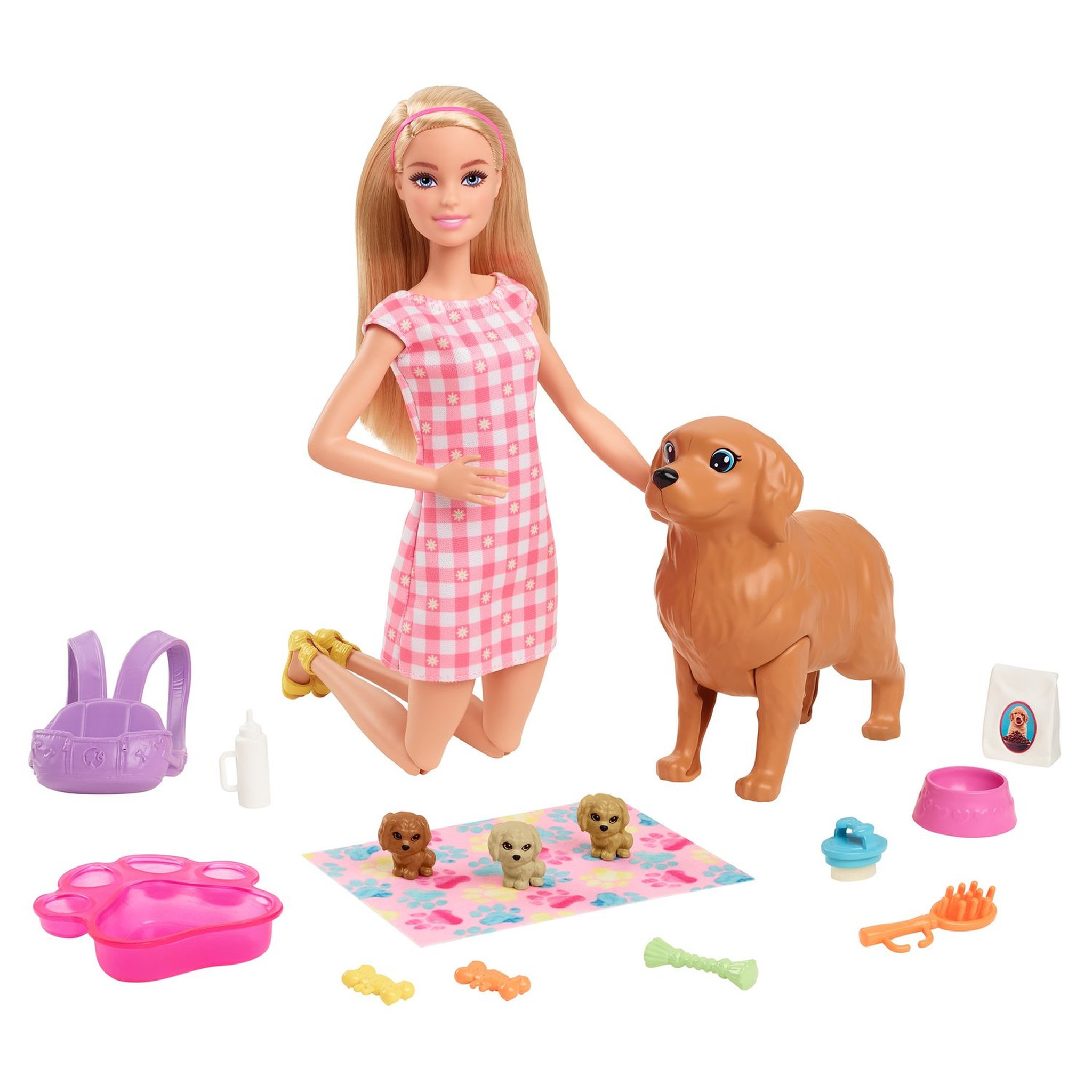 Voir la diapositive 2 : BARBIE Poupée Barbie naissance des chiots