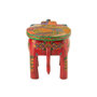 Voir la diapositive 4 : Paris Prix Tabouret Éléphant en Bois  Delhi  35cm Multicolore