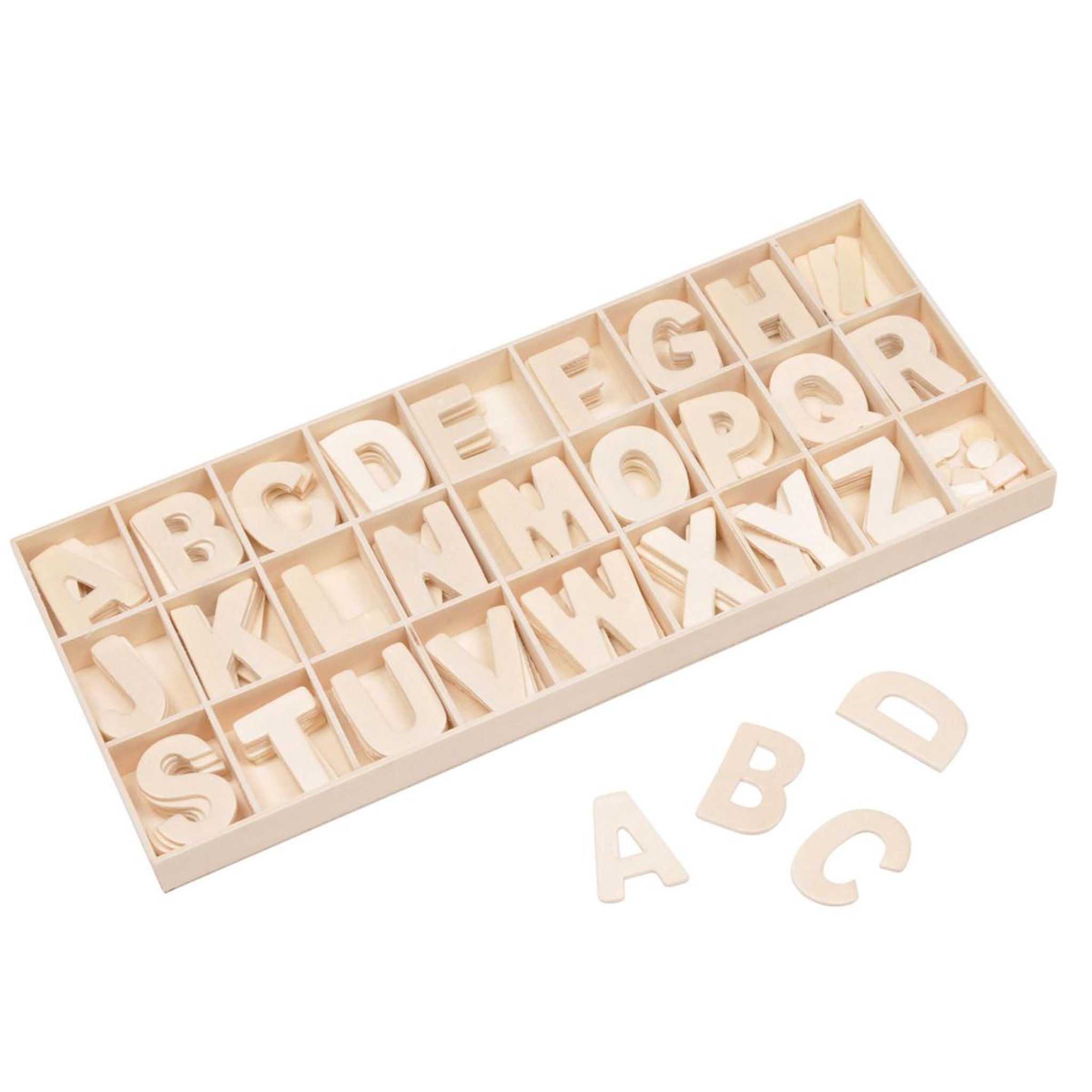 HOMEA Embellisseurs Déco  6 Alphabets  22cm Naturel