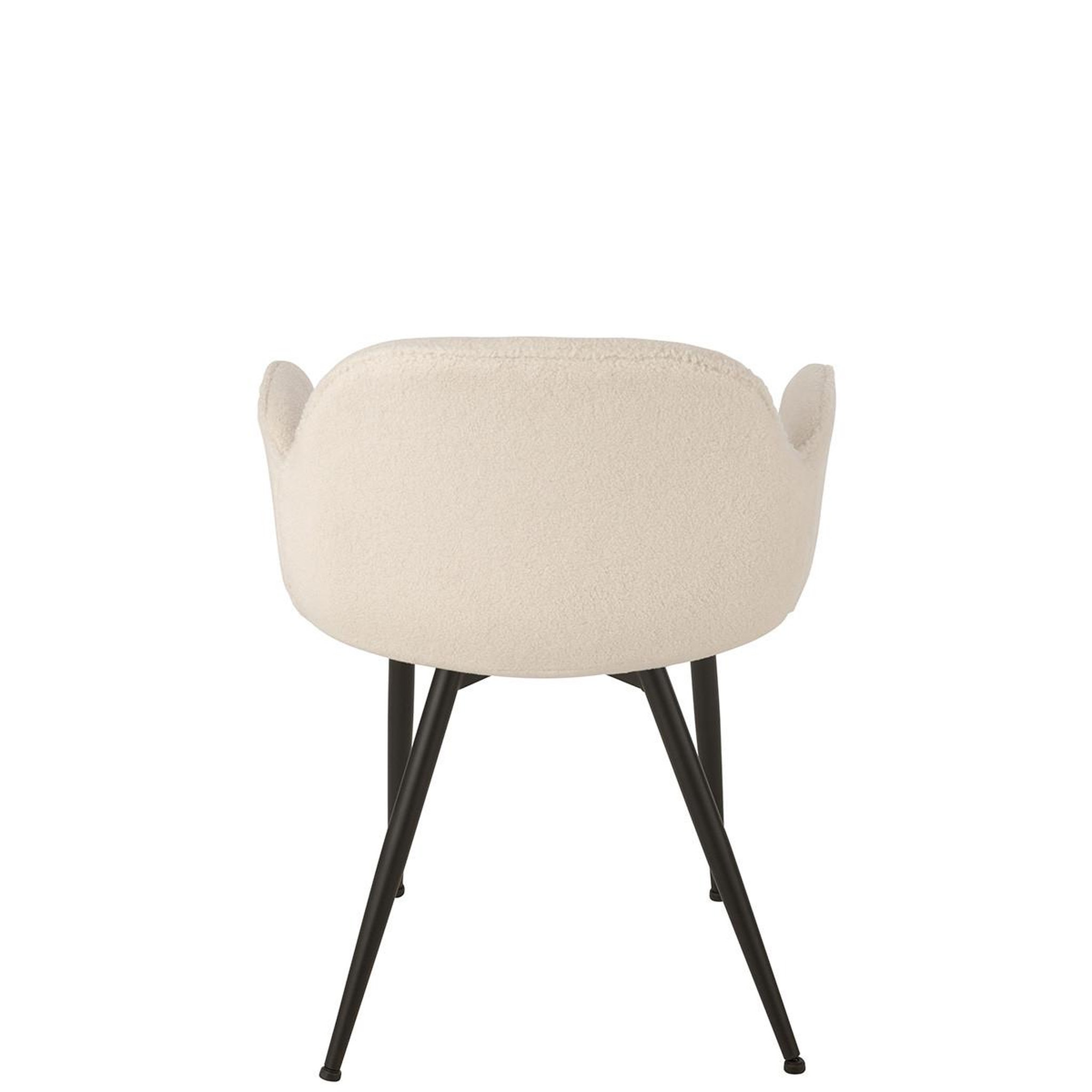 Voir la diapositive 4 : J-LINE Chaise design  rosalinda  80cm blanc
