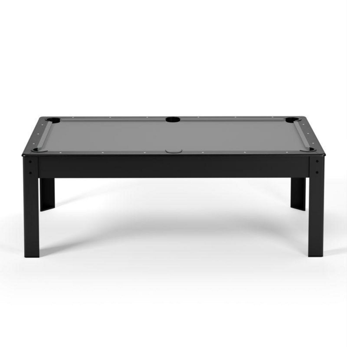SOKKER Billard Américain convertible table 6 places KITBILL 6Ft - 206,5 x 116,5 x 80 cm Plateau dînatoire et accessoires inclus - Noir