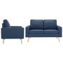Voir la diapositive 1 : VIDAXL Ensemble de canape 2 pcs Tissu Bleu