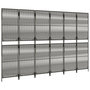 Voir la diapositive 4 : VIDAXL Cloison de separation 6 panneaux gris resine tressee