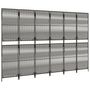 Voir la diapositive 4 : VIDAXL Cloison de separation 6 panneaux gris resine tressee