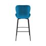 Voir la diapositive 6 : Rendez vous déco Lot de 2 chaises de bar 75 cm en velours bleu - Mazzia