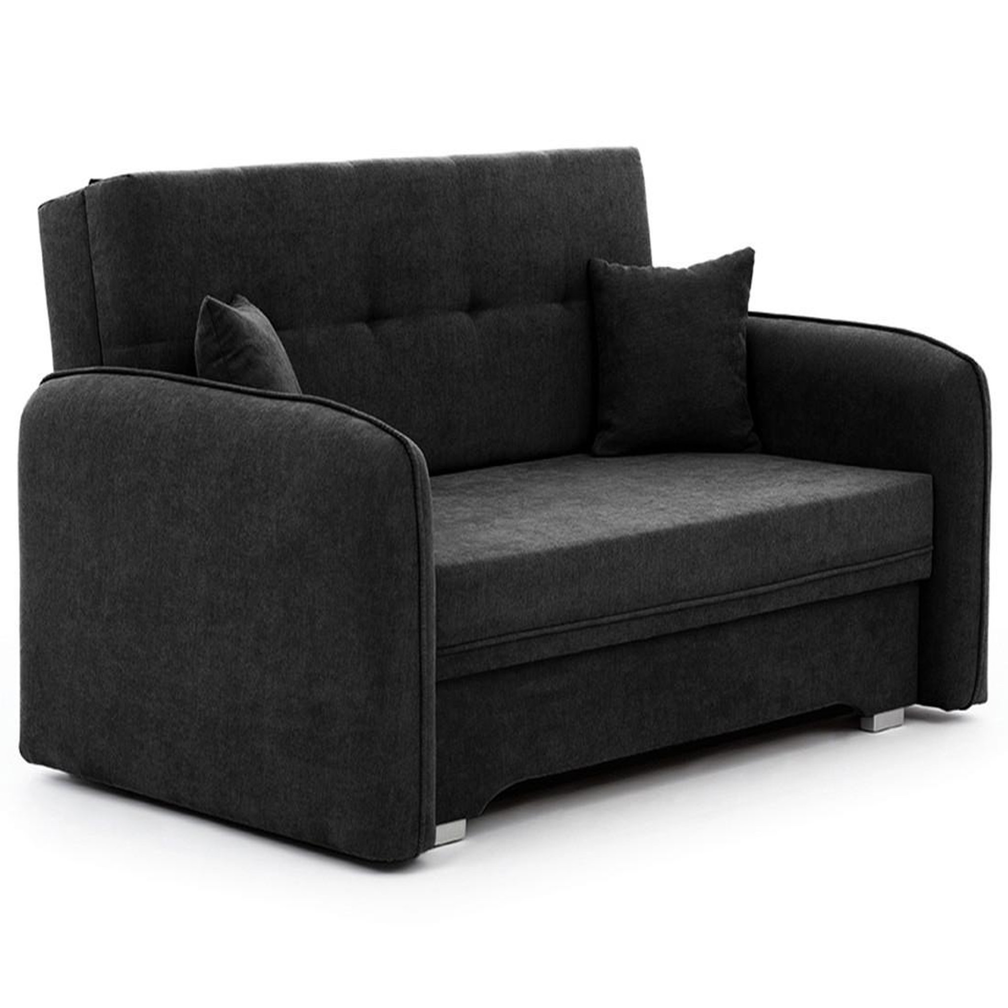 Voir la diapositive 1 : BEST MOBILIER Michelle - canapé droit 3 places convertible avec coffre en velours