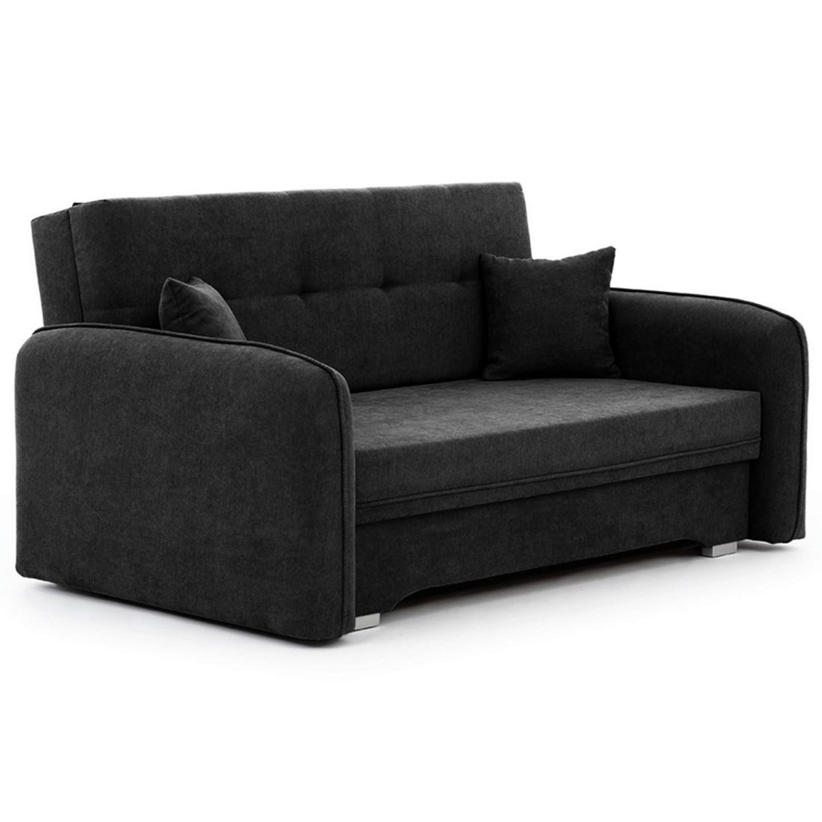 BEST MOBILIER Michelle - canapé droit 3 places convertible avec coffre en velours