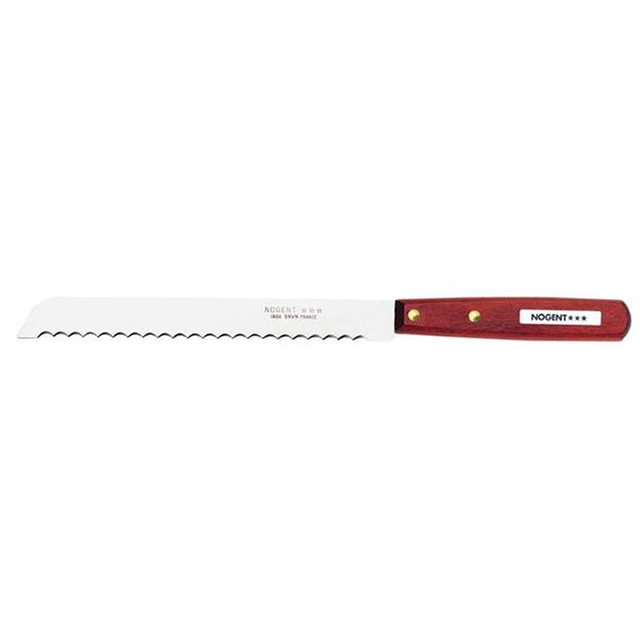 Nogent 3 etoiles Couteau à pain lame inox 19cm - 02080A