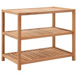 VIDAXL Etagere de salle de bain Bois de noyer massif 65x40x55 cm