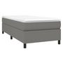 Voir la diapositive 3 : VIDAXL Sommier a lattes de lit avec matelas Gris fonce 80x200 cm Tissu