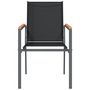 Voir la diapositive 4 : VIDAXL Chaises de jardin lot de 2 noir 55x61,5x90cm textilene et acier