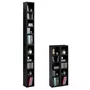 IDIMEX Etagères modulables MUSIQUE pour CD et DVD, lot de 2 meubles de rangement en colonne avec 10 compartiments, en mélaminé noir mat
